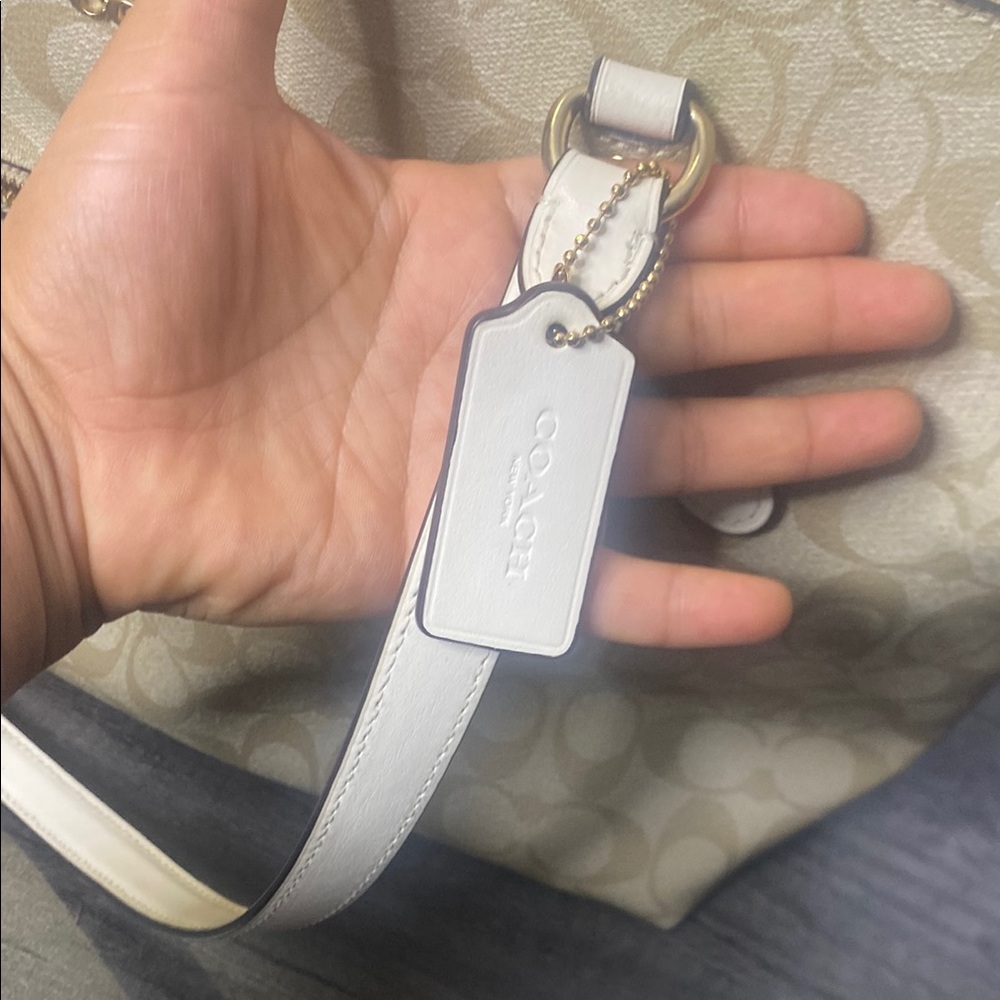 Coach Tan Signature Tote Bag - Picture 8 of 12